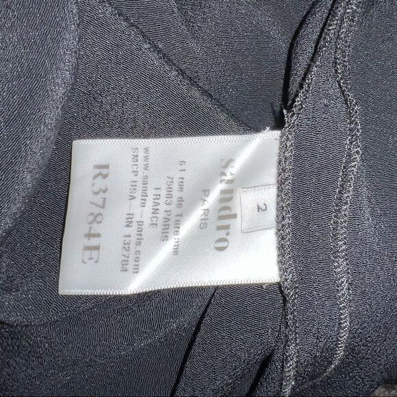 Sandro Paris Black Sleeveless Dress. Size 2 New without Tags. Authentic - Picture 9 of 9